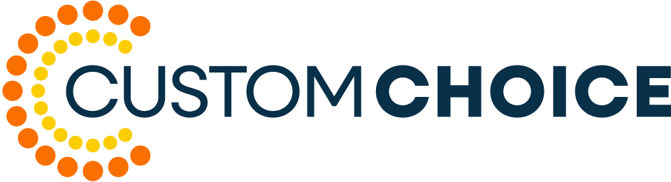 A logo for a company called custom choice