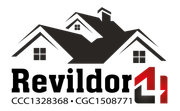 A logo for a real estate company called revildor