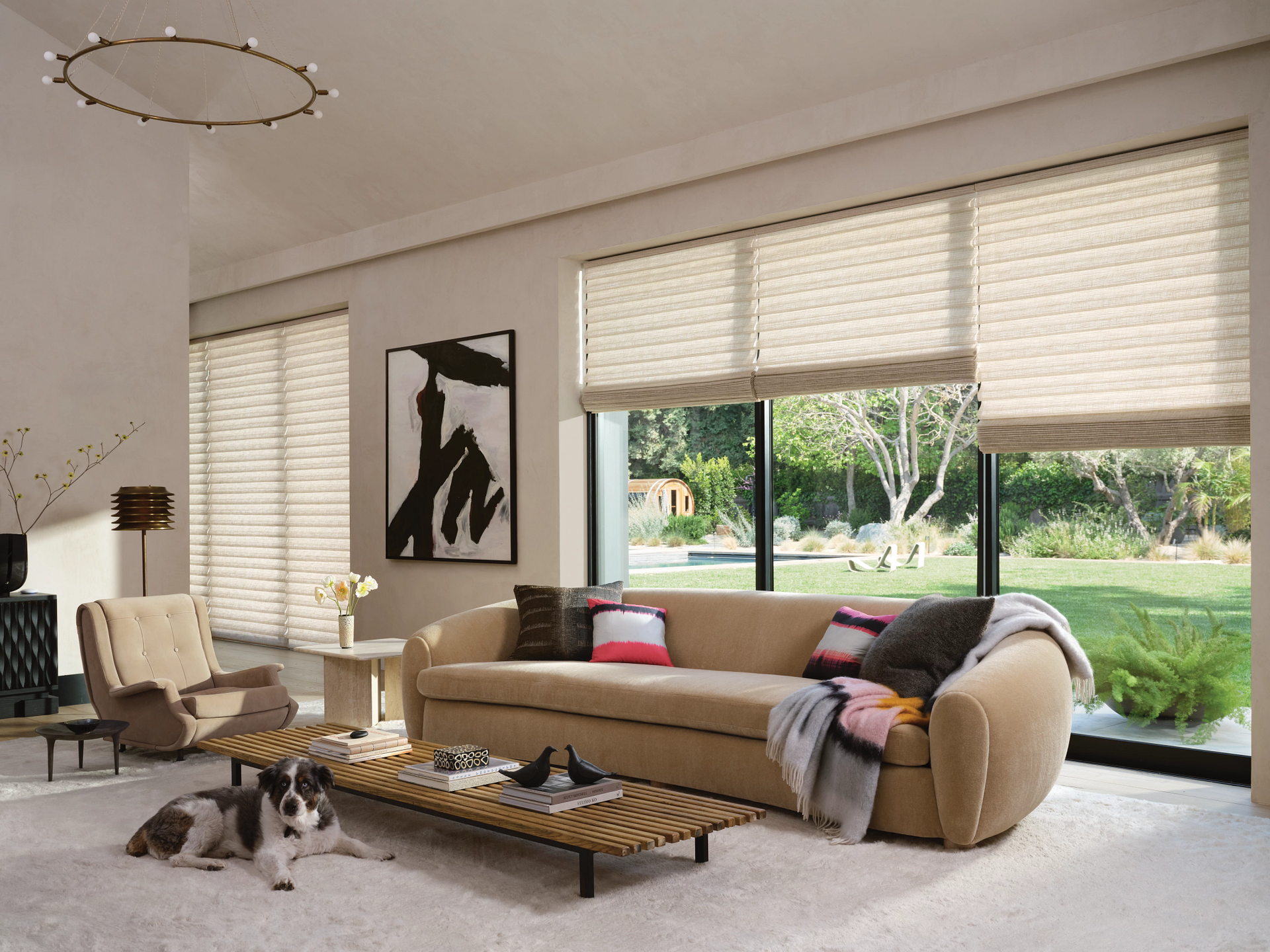 Hunter Douglas Vignette® Roman Shades for windows treatments with kids and pets near Omaha, NE.
