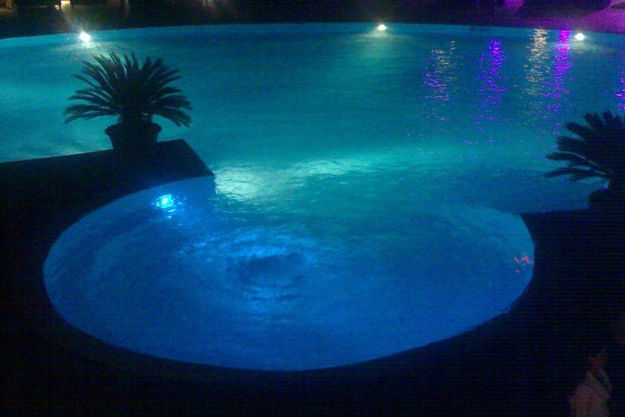 Minipiscina di notte
