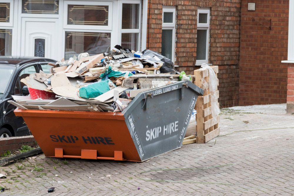 Skip Bin Filled With Rubish - Waste Categories  in Port Stephens