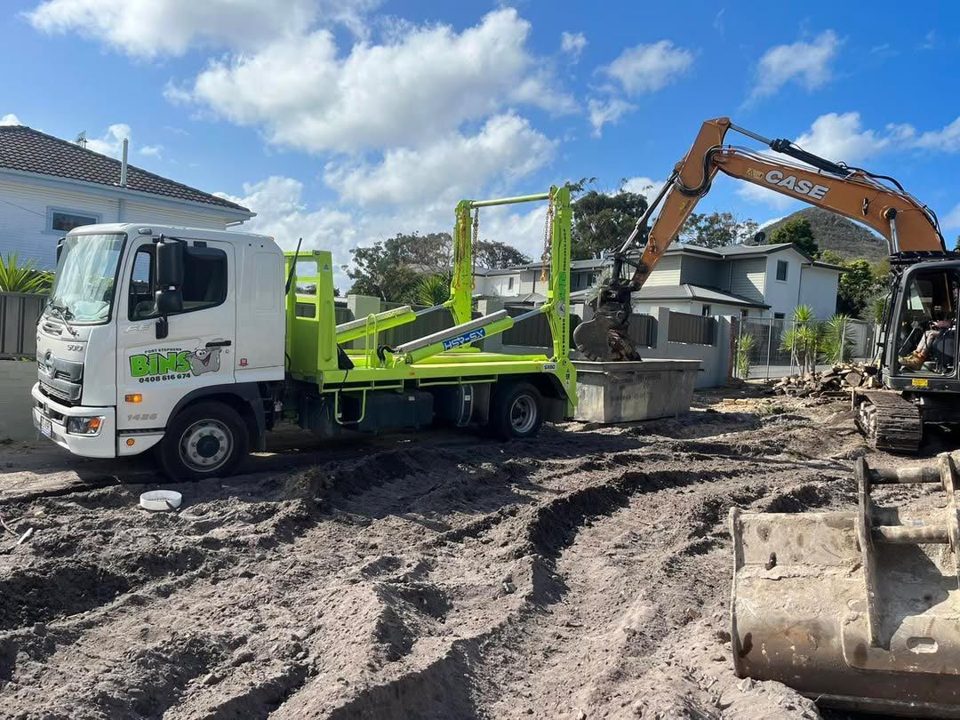 Skip Bin in A Construction Site