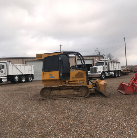 Dump Trucks — White Truck Unloading in North Little Rock, AR