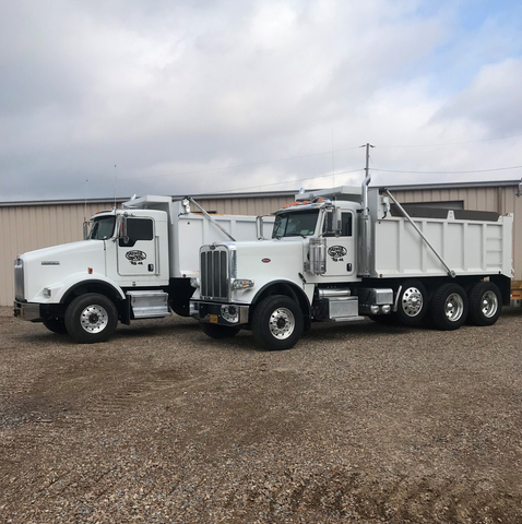 Dump Truck — Truck Unloading Gravel in North Little Rock, AR