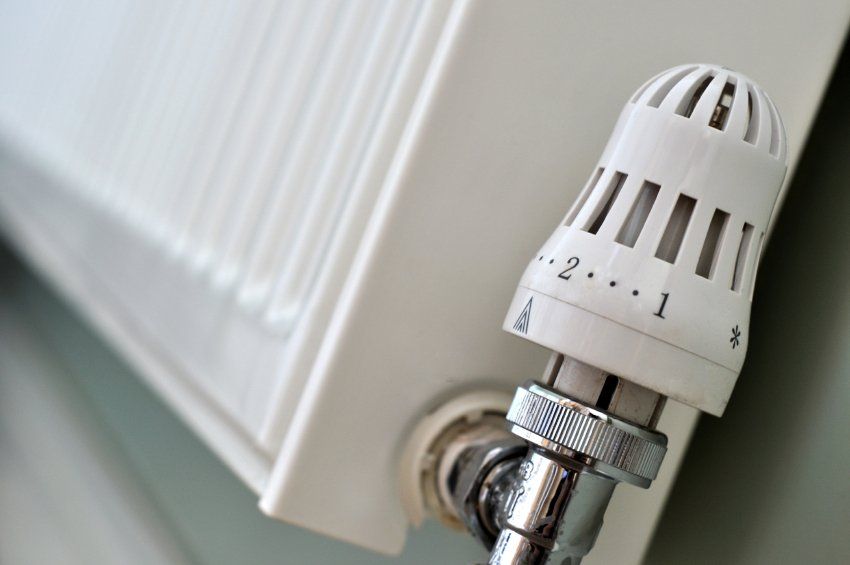 close up of radiator thermostat