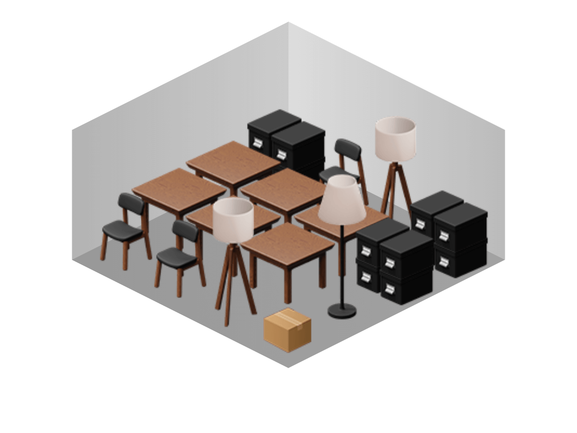 An Animated Layout of a Storage Unit