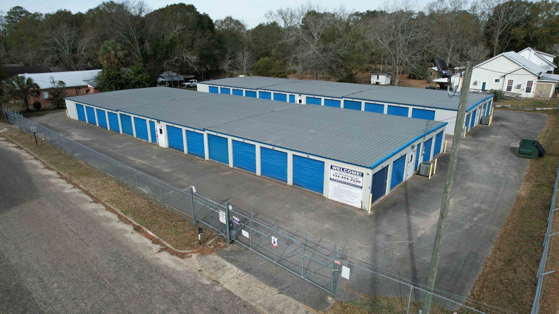 Aerial View of an outdoor storage facility