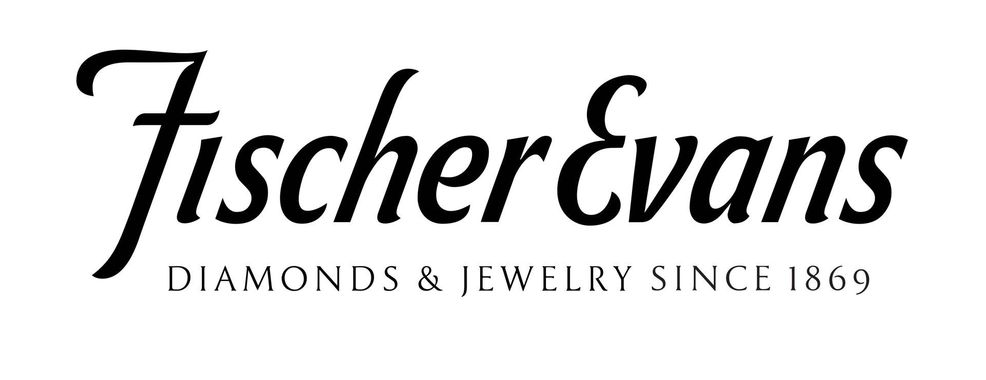 Fischer Evans jewelry store logo, black text.
