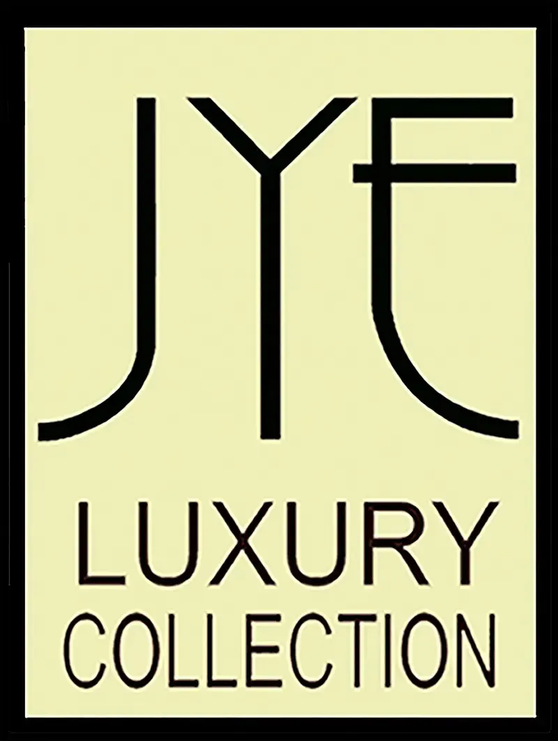 Logo: JYE in stylized black font above 