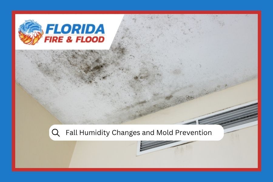 Mold growth on a ceiling near an air vent.