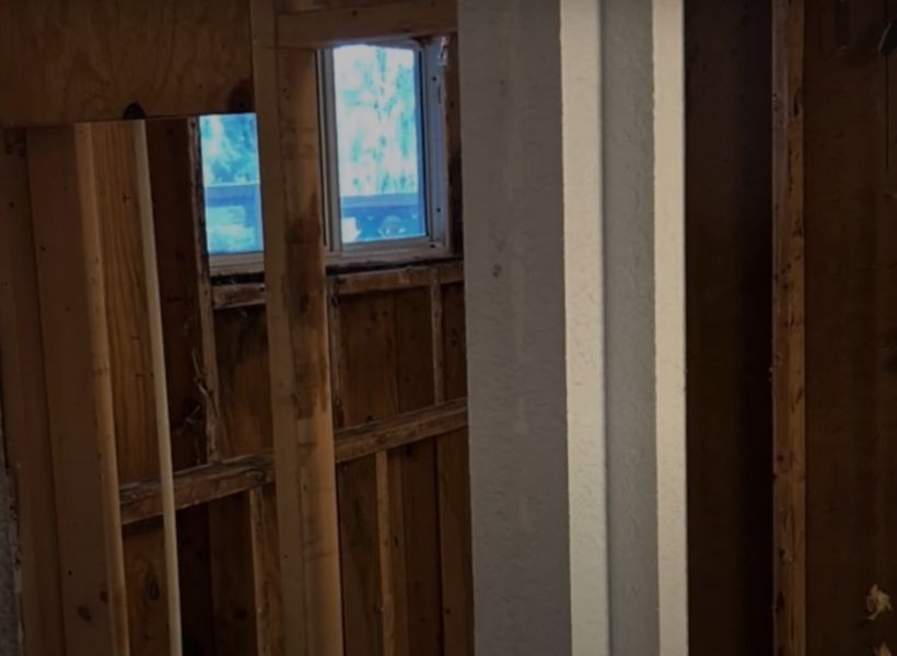 flood damage - affected drywall