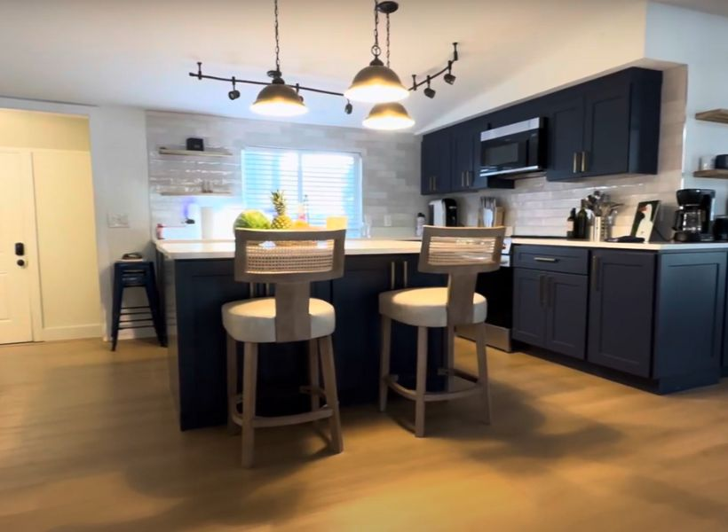 kitchen flood damage - after