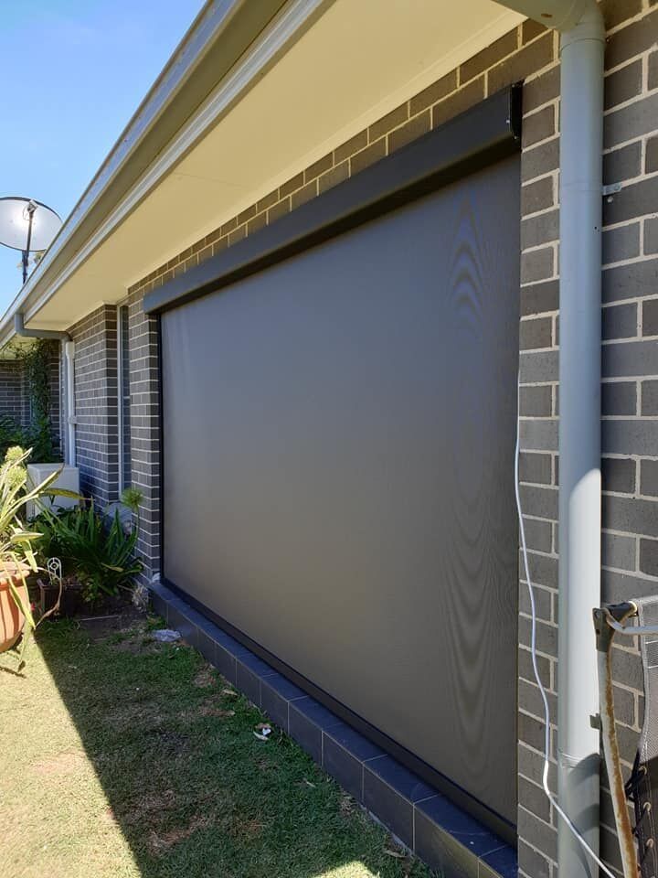 straight drop veranda awnings