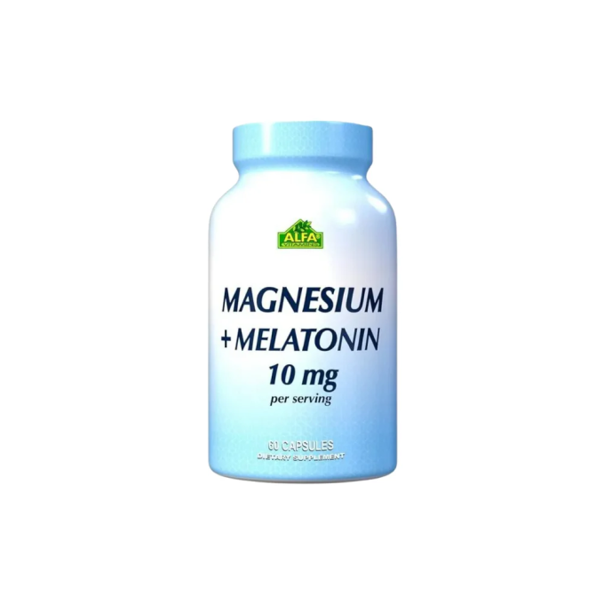 Magnesio + Melatonina 10 mg 60 cápsulas Alfa Vitamins