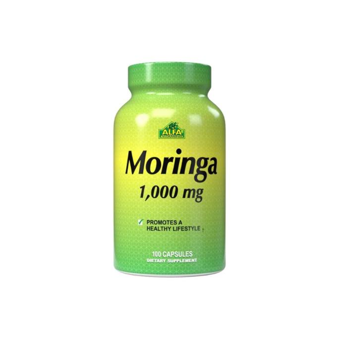 Moringa + Vitamina B6 1000mg 100 cápsulas Alfa Vitamins