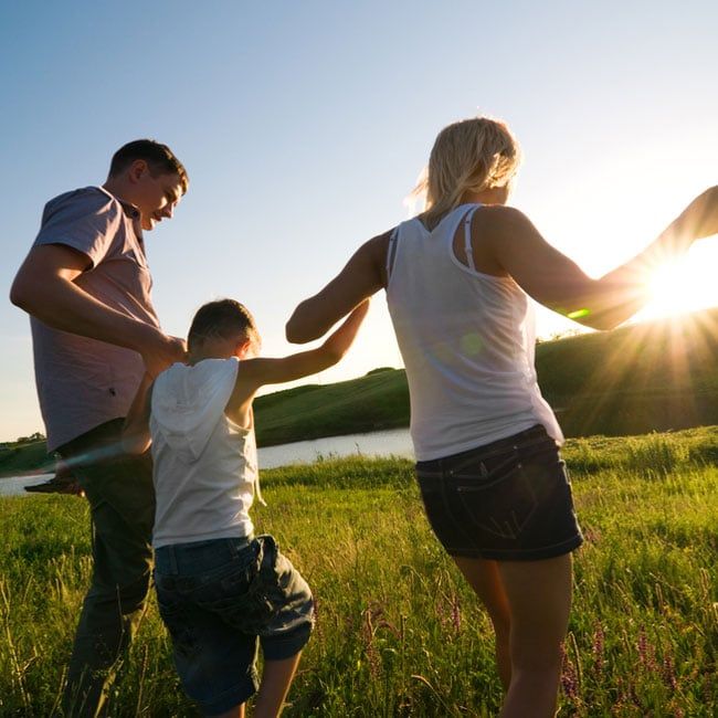 family holding hands