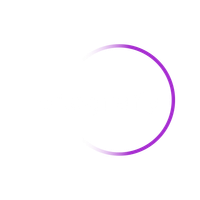 Biografikas. Logo with a purple circle with a gradient is on a white background .
