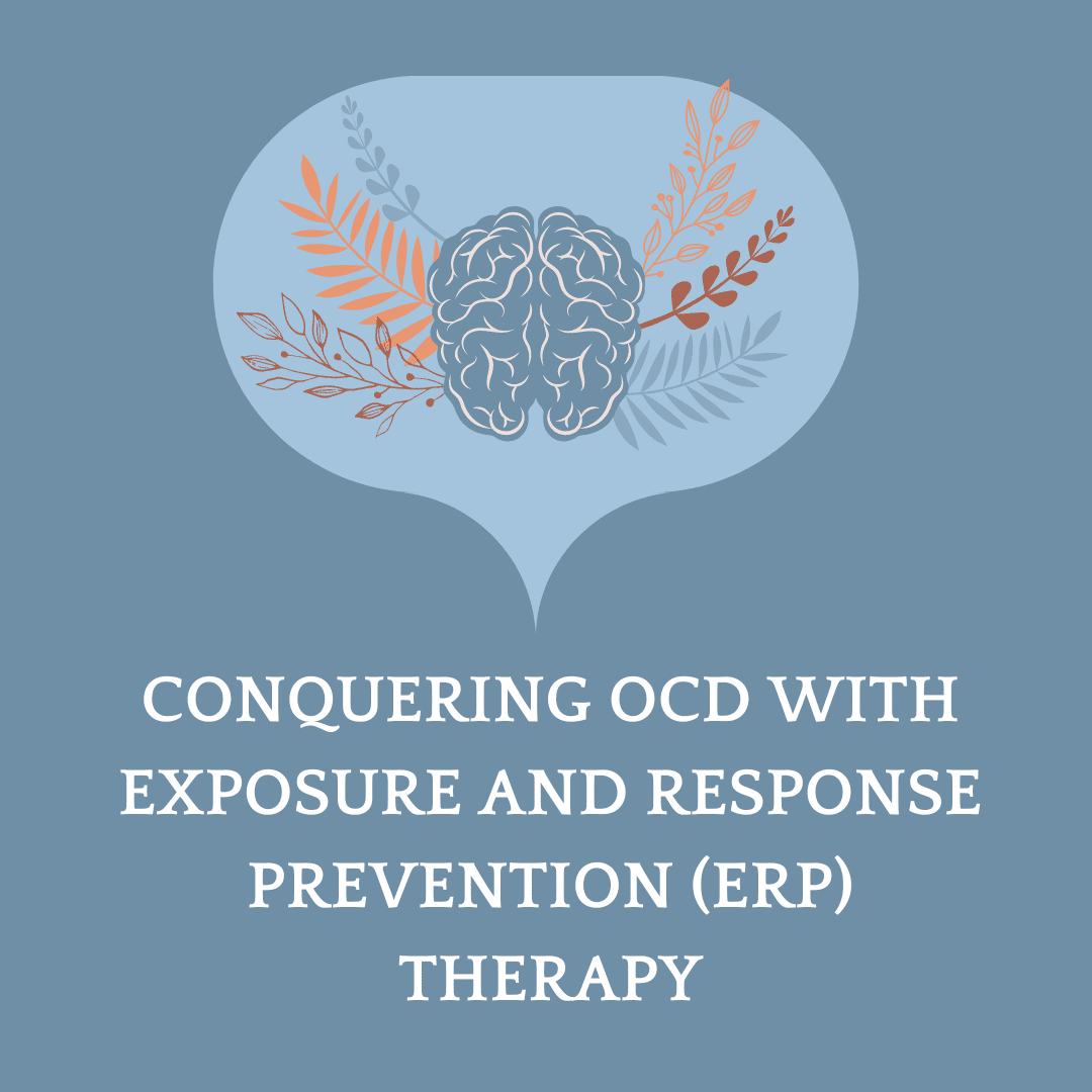 Icon promoting ERP therapy for OCD: Brain with foliage