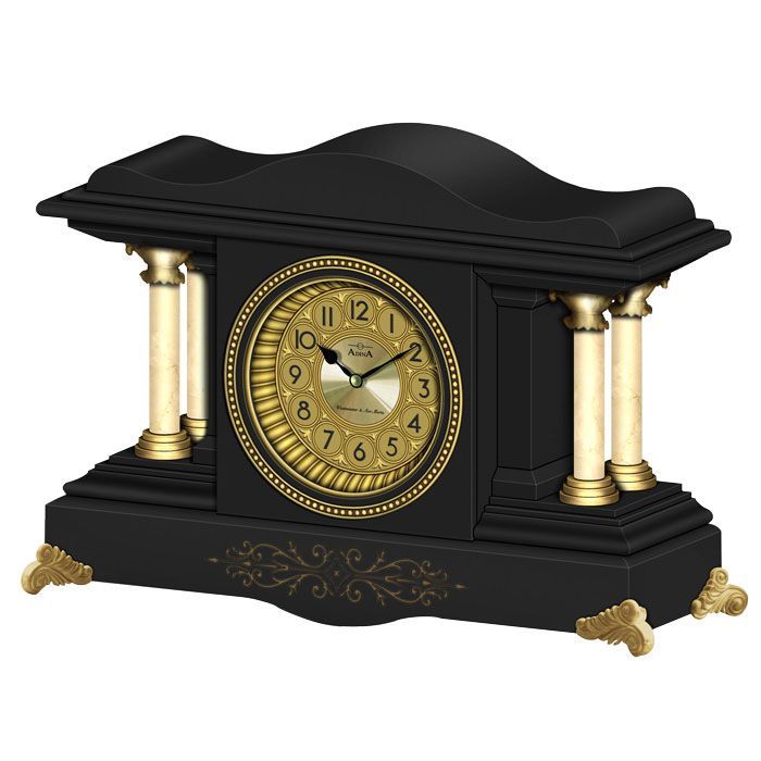 Black And Gold Antique Style Mantle Clock — Watch Shop on the Sunshine Coast