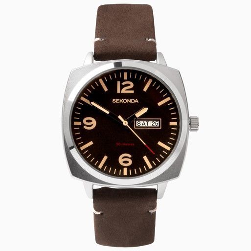 Mens Watch With Brown face And Brown Leather— Watch Shop in Sunshine Coast