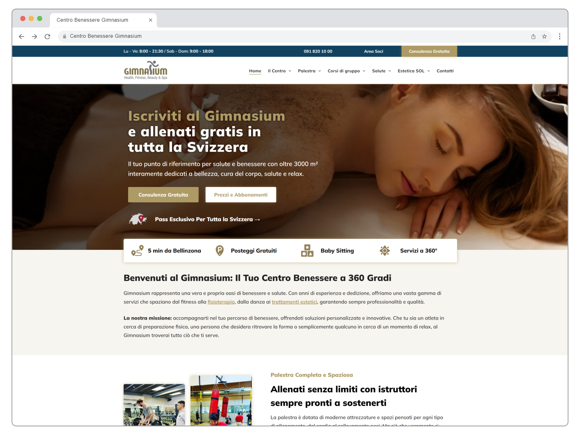 Una donna è sdraiata su un letto con gli occhi chiusi e guarda un sito web.