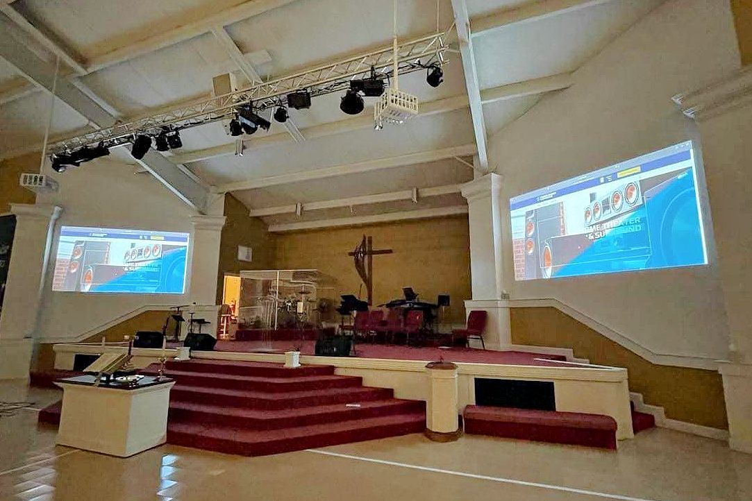 church audio visual setup