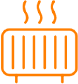 An icon of a radiator with steam coming out of it.
