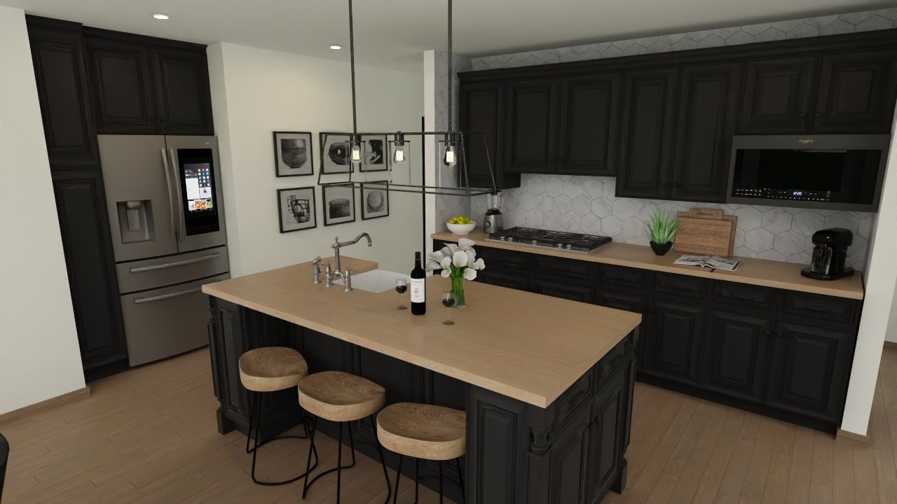 Une voiture est garée dans un garage à côté d'une maison.