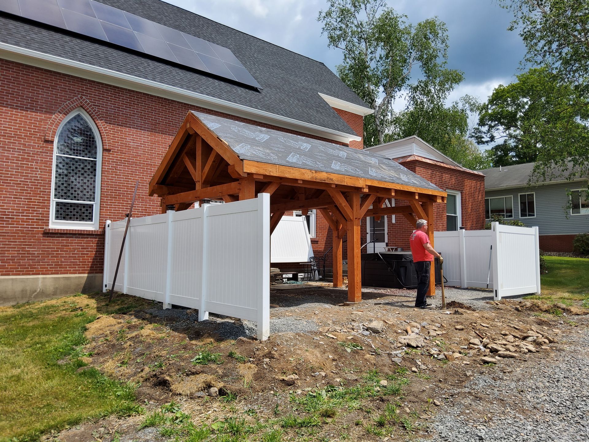 Amish made timber frame porches Mill Hall