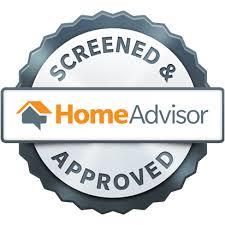 Screened & approved Home Advisor logo issued to L&E Marble and Granite