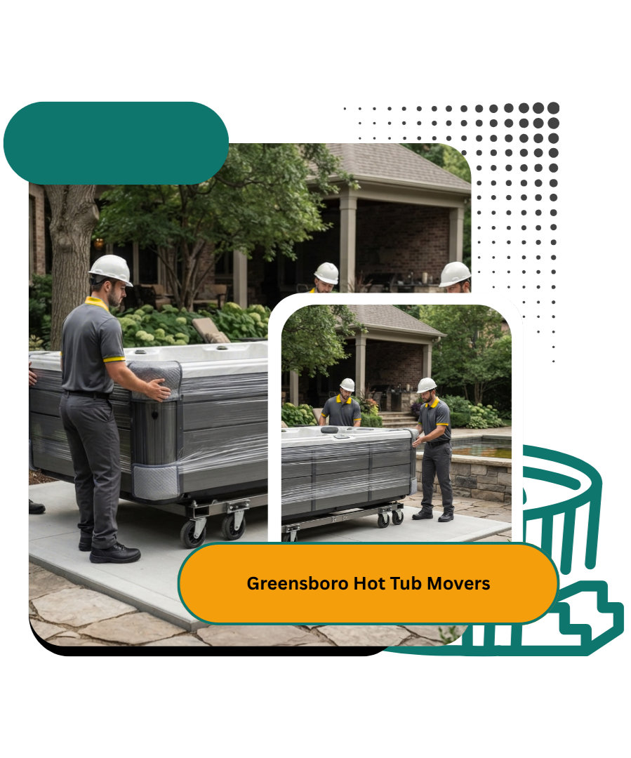 Large hot tub safely lifted over privacy fencing with a crane