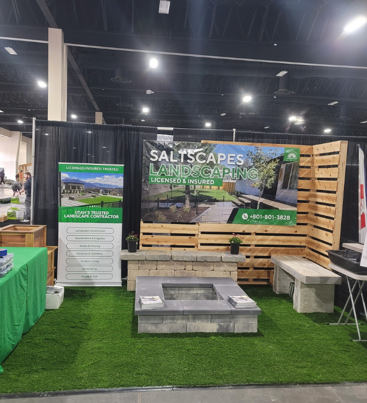 There is a fire pit in the middle of the yard.