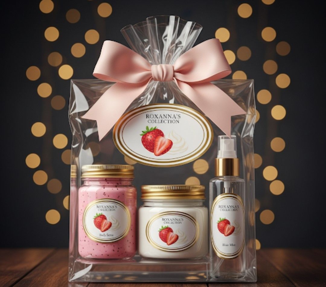 Strawberry Pound Cake Body Butter and Body Scrub set, 8 oz. | Roxanna'$ Collection'$