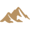 A silhouette of a mountain on a white background.