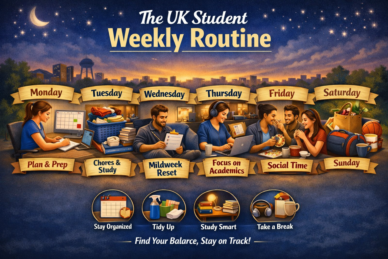 The Ultimate Weekly Routine for UK Students | Stay Organized & Stress‑Free