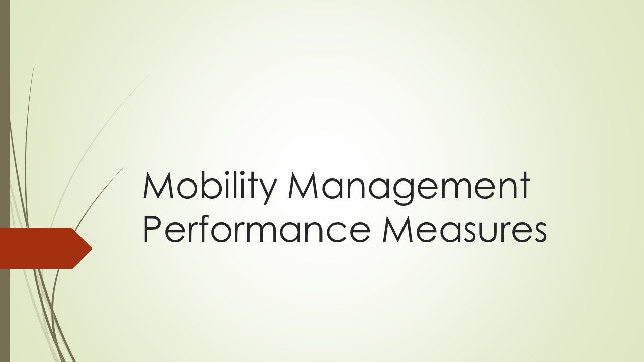 Mobility Management Performance Measures