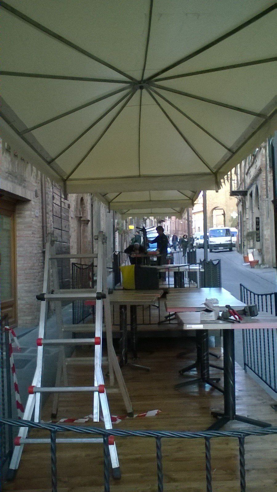 struttura per ombrelloni in ferro