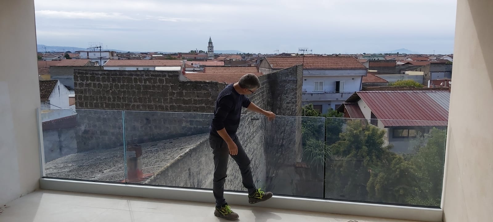 Paraventi in vetro ringhiera