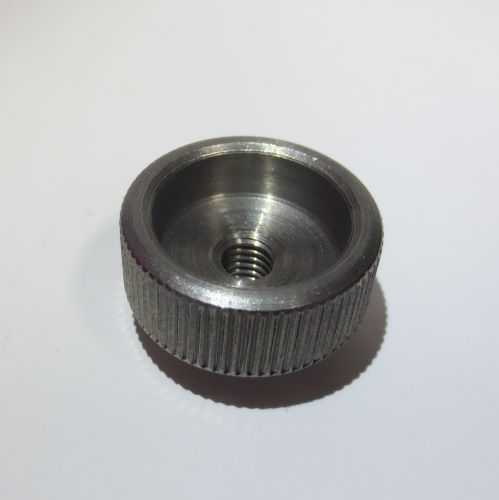 DIN 6303: Rändelmutter Form A ohne Stiftloch, 
M 5 und M 6
in Stahl blank und Edelstahl A2