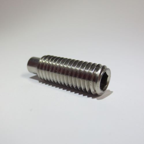 DIN 915 - ISO 4028: Gewindestift mit Zapfen und Innensechskant, 
M 2 - M 16
in Stahl (45H) blank und verzinkt, 
Edelstahl A2 und A4