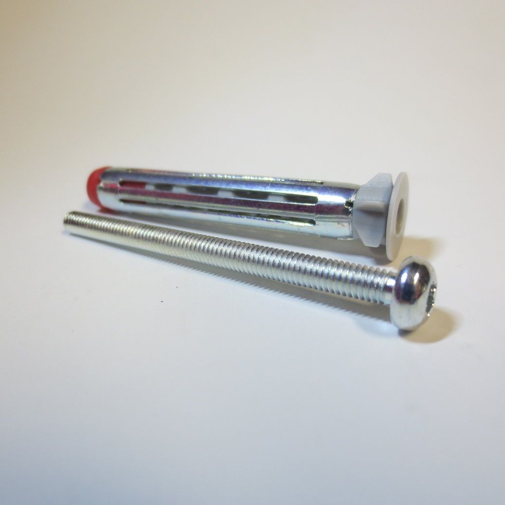 Fischer Hohlraumdübel mit Schraube und TX
Montage ohne Zange 
in M 4 und M 5