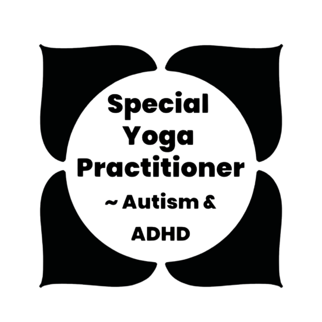 A logo for a special yoga practitioner for autism and adhd