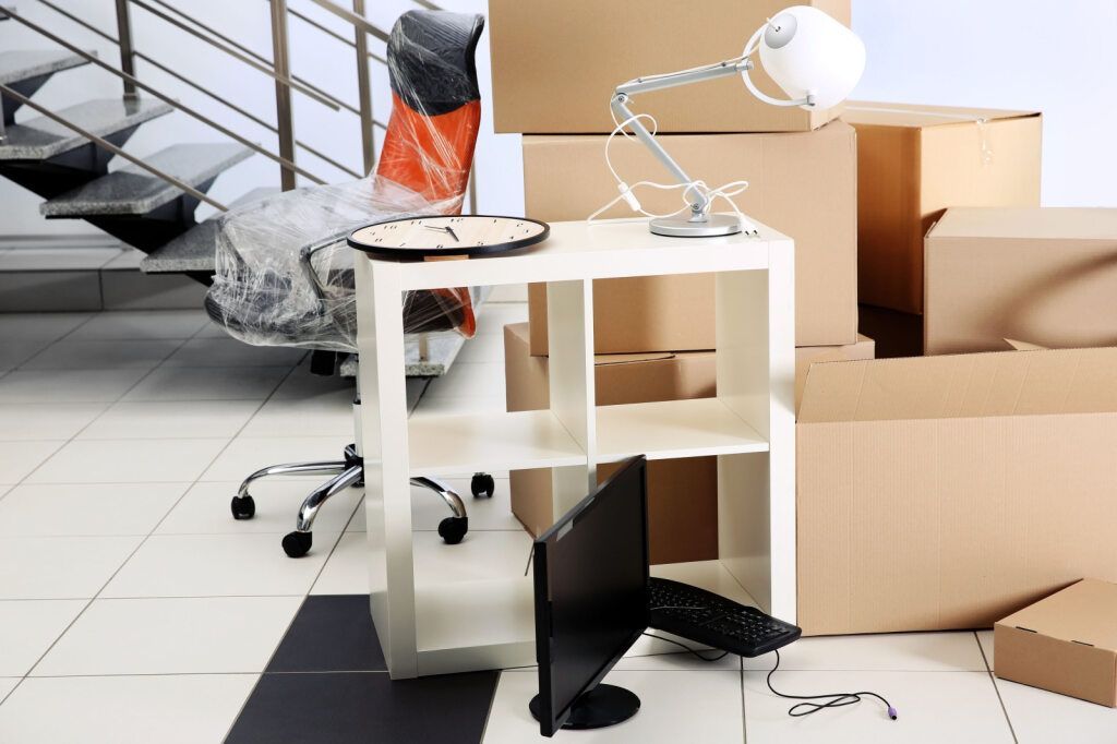 Office Being Moved — Premier Removals & Storage In Melbourne, VIC