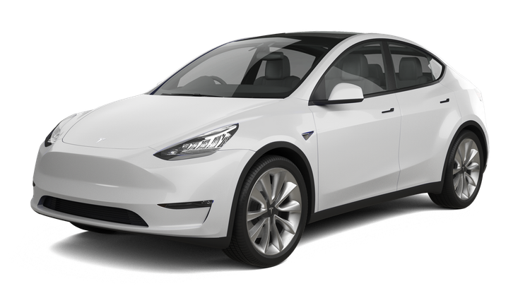 White Tesla Model Y