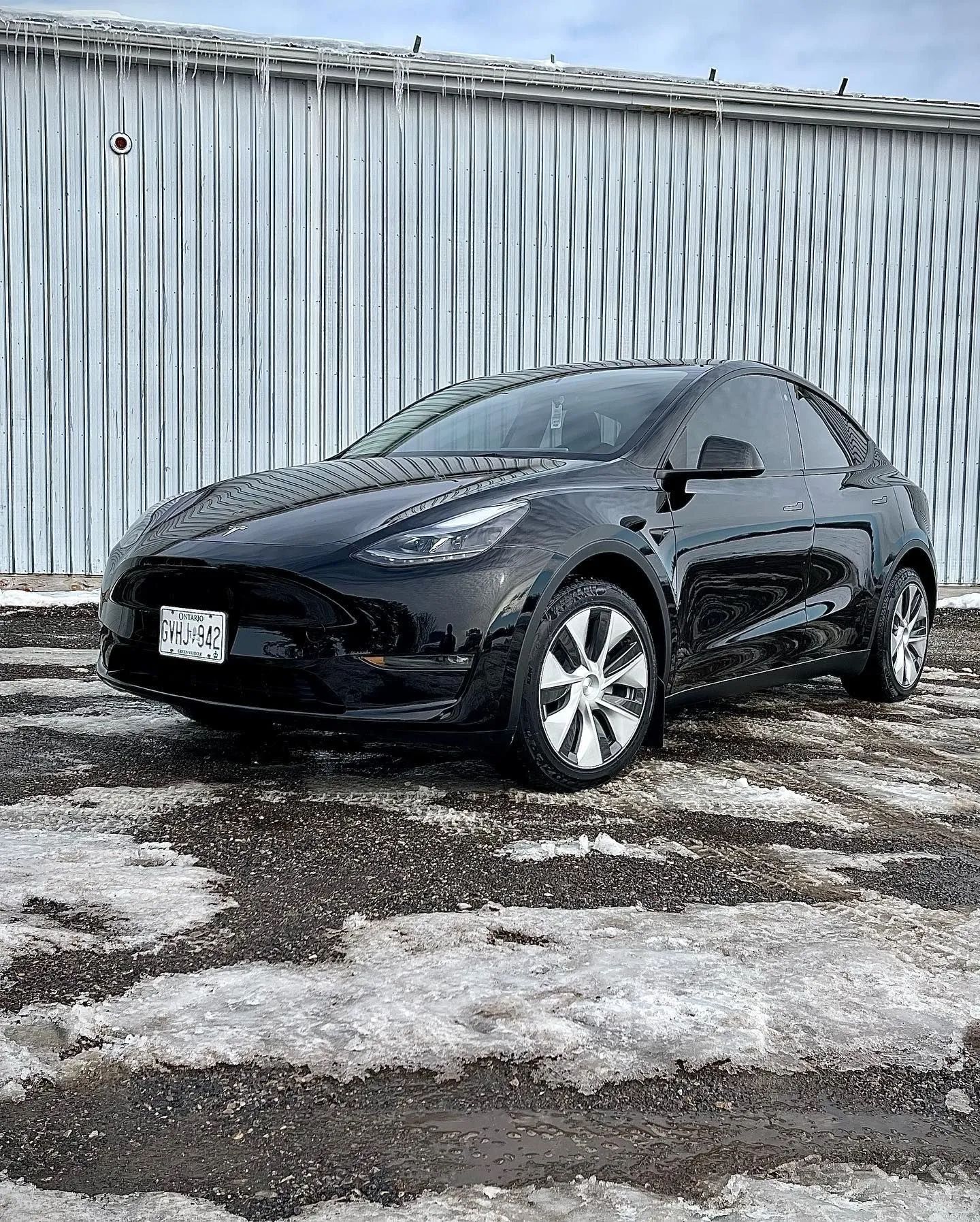 Tesla Model Y with ceramic window tint in Cedar City, Utah showcasing UV protection, glare reduction