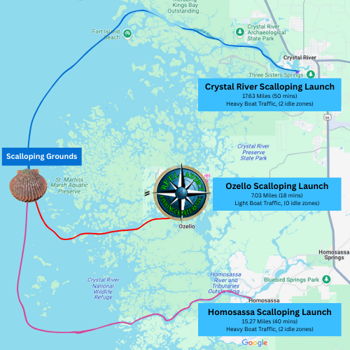 Map Of Florida West Coast Scallop - Florida Nature Coast Scalloping Grounds 640w