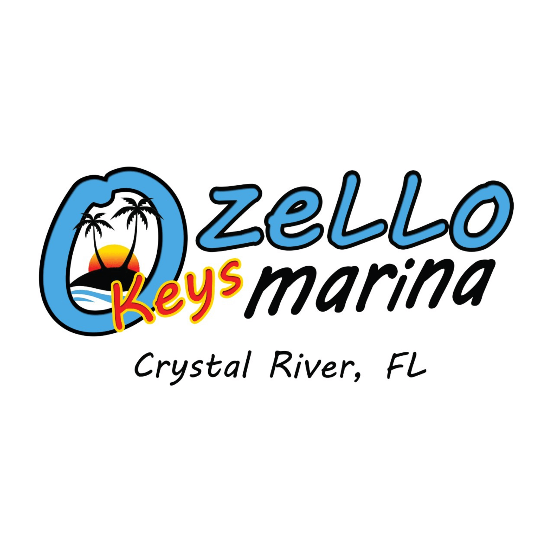 A logo for zello keys marina in crystal river florida