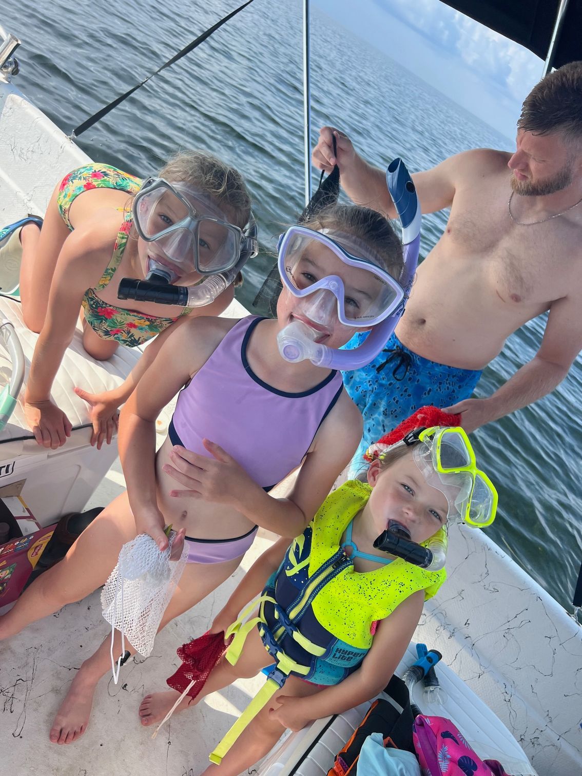 Group of people scalloping on Florida's nature Coast.