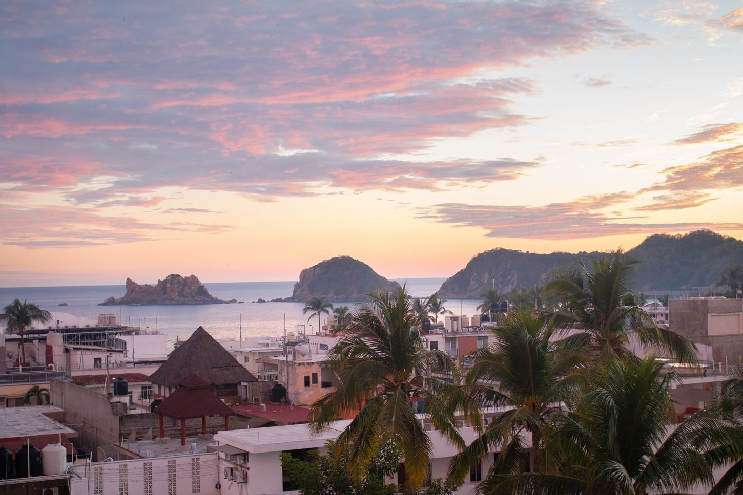 Paisaje del atardecer 