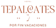 A logo for a hotel called tepal gates por fin vacaciones
